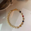 Gemstone pearl bracelet2